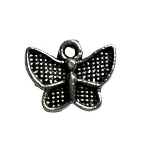 Butterfly Pendant Silver Tone Charm Bracelet Necklace Jewelry Craft Dangle c u